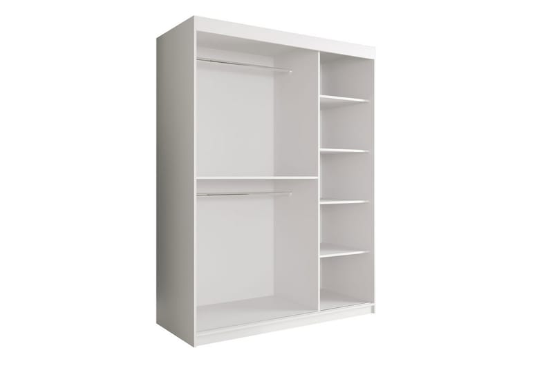 Marmuria Garderob med Speglar Kant 150 cm Marmormönster - Svart/Vit/Guld - Förvaring - Klädförvaring - Garderob & garderobssystem