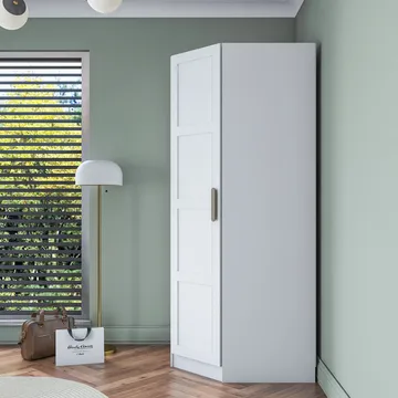 Matlerd Garderob 91x210x57,5 cm - Vit - Förvaring - Klädförvaring - Garderob & garderobssystem - Klädskåp & fristående garderob