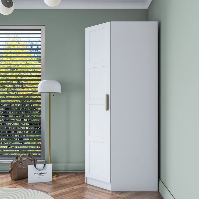 Matlerd Garderob 91x210x57,5 cm - Vit - Förvaring - Klädförvaring - Garderob & garderobssystem - Klädskåp & frist ående garderob