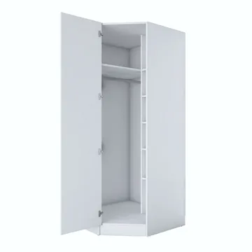 Matlerd Garderob 91x210x57,5 cm - Vit - Förvaring - Klädförvaring - Garderob & garderobssystem - Klädskåp & fristående garderob