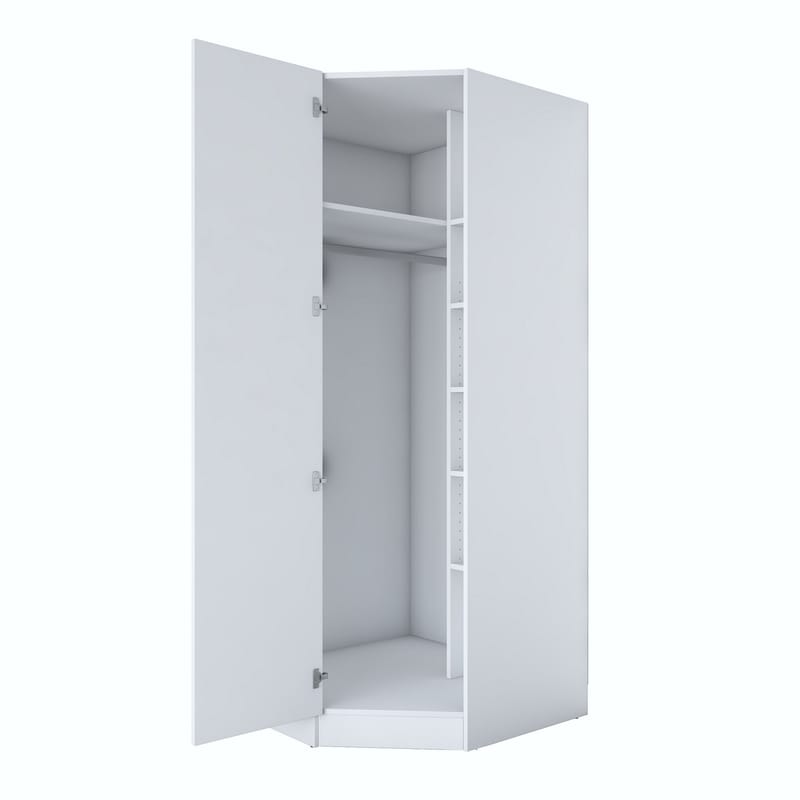 Matlerd Garderob 91x210x57,5 cm - Vit - Förvaring - Klädförvaring - Garderob & garderobssystem - Klädskåp & fristående garderob