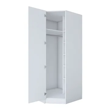 Matlerd Garderob 91x210x57,5 cm - Vit - Förvaring - Klädförvaring - Garderob & garderobssystem - Klädskåp & fristående garderob