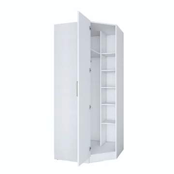 Matlerd Garderob 91x210x57,5 cm - Vit - Förvaring - Klädförvaring - Garderob & garderobssystem - Klädskåp & fristående garderob