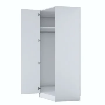 Matlerd Garderob 91x210x57,5 cm - Vit - Förvaring - Klädförvaring - Garderob & garderobssystem - Klädskåp & fristående garderob