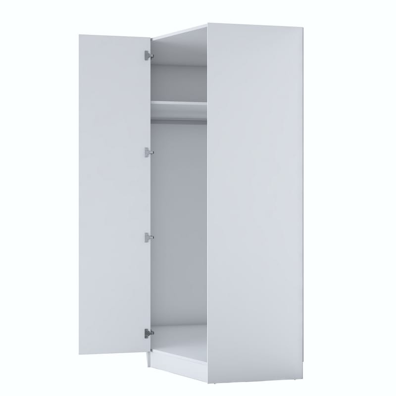 Matlerd Garderob 91x210x57,5 cm - Vit - Förvaring - Klädförvaring - Garderob & garderobssystem - Klädskåp & fristående garderob