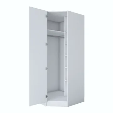 Matlerd Garderob 91x210x57,5 cm - Vit - Förvaring - Klädförvaring - Garderob & garderobssystem - Klädskåp & fristående garderob