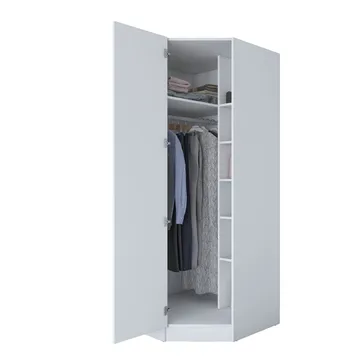 Matlerd Garderob 91x210x57,5 cm - Vit - Förvaring - Klädförvaring - Garderob & garderobssystem - Klädskåp & fristående garderob