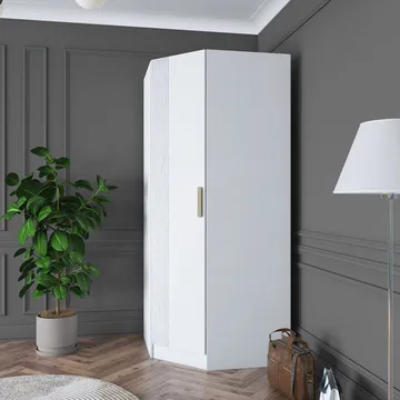 Matlerd Garderob 91x210x57,5 cm - Vit - Förvaring - Klädförvaring - Garderob & garderobssystem - Klädskåp & fristående garderob