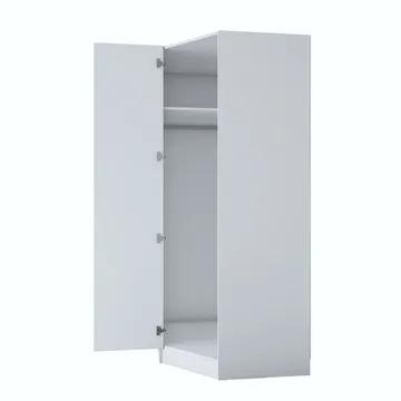 Matlerd Garderob 91x210x57,5 cm - Vit - Förvaring - Klädförvaring - Garderob & garderobssystem - Klädskåp & fristående garderob