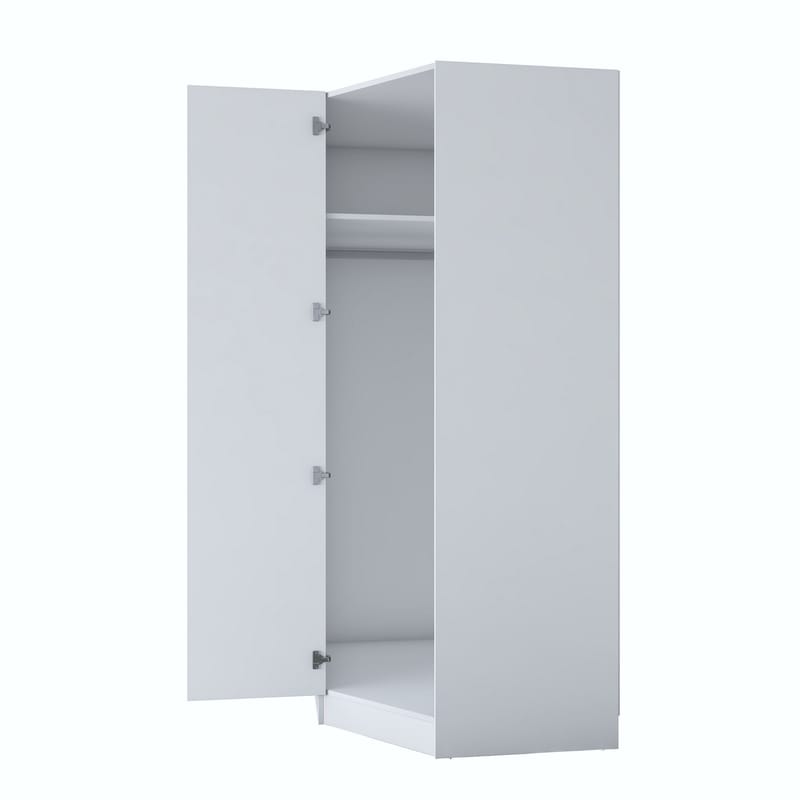 Matlerd Garderob 91x210x57,5 cm - Vit - Förvaring - Klädförvaring - Garderob & garderobssystem - Klädskåp & fristående garderob