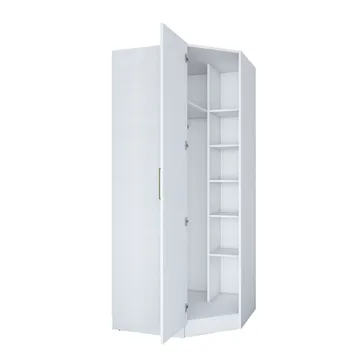 Matlerd Garderob 91x210x57,5 cm - Vit - Förvaring - Klädförvaring - Garderob & garderobssystem - Klädskåp & fristående garderob