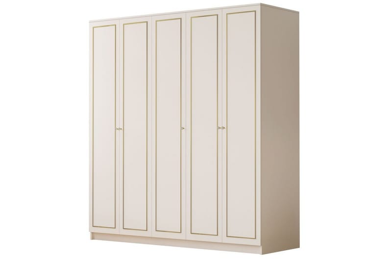 Meira Garderobsskåp 175x210 cm - Matt Vit - Förvaring - Klädförvaring - Garderob & garderobssystem - Klädskåp & fristående garderob