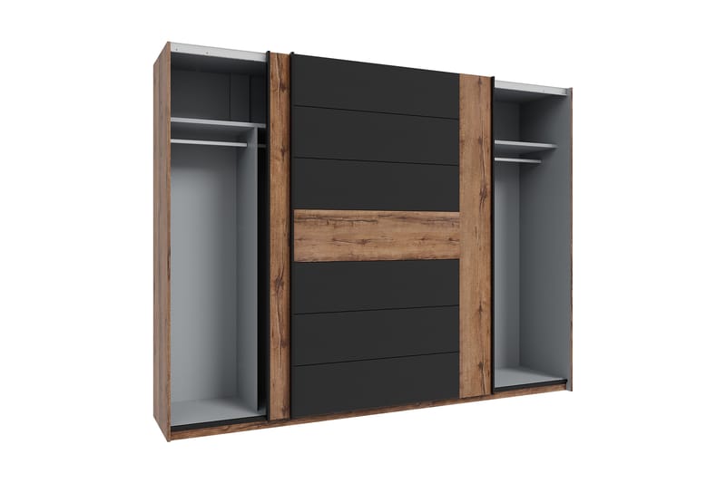 Melnik Garderob 62x270 cm - Brun/Svart - Förvaring - Klädförvaring - Garderob & garderobssystem