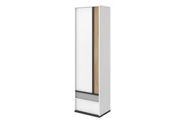 Metropolitan Garderob 55x199 cm - Brun/Vit/Ljusgrå/Svart - Förvaring - Klädförvaring - Garderob & garderobssystem