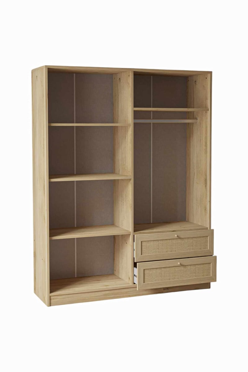 Meyloren Garderob 137x182 cm - Beige - Förvaring - Klädförvaring - Garderob & garderobssystem - Klädskåp & fristående garderob