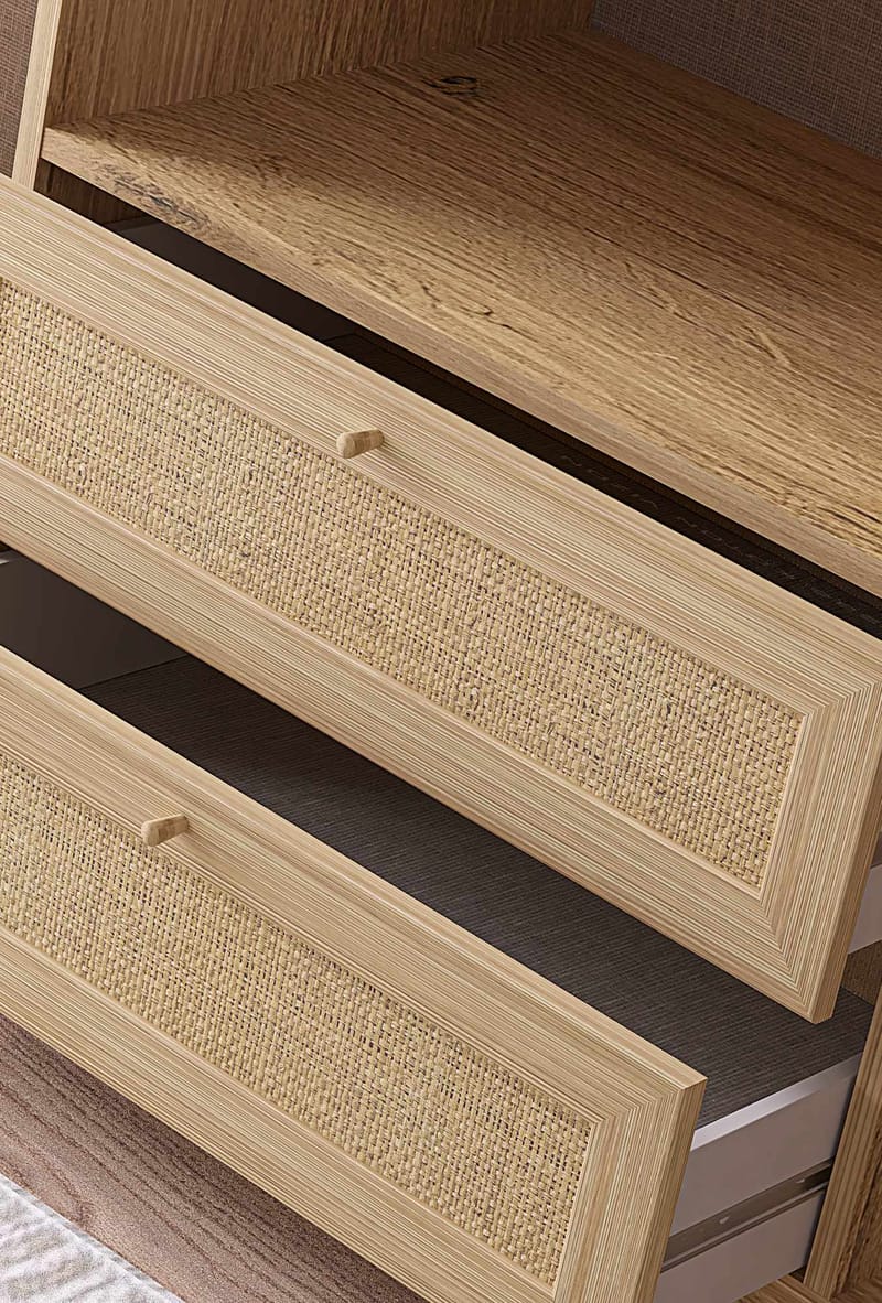 Meyloren Garderob 137x182 cm - Beige - Förvaring - Klädförvaring - Garderob & garderobssystem - Klädskåp & fristående garderob