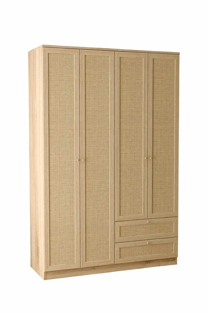 Meyloren Garderob 137x210 cm - Beige - Förvaring - Klädförvaring - Garderob & garderobssystem - Klädskåp & fristående garderob