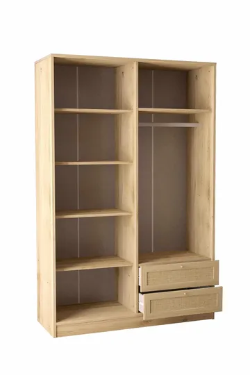 Meyloren Garderob 137x210 cm - Beige - Förvaring - Klädförvaring - Garderob & garderobssystem - Klädskåp & fristående garderob