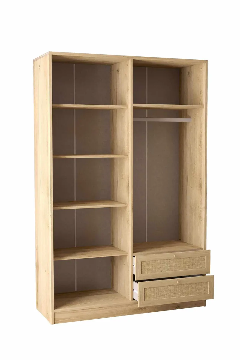Meyloren Garderob 137x210 cm - Beige - Förvaring - Klädförvaring - Garderob & garderobssystem - Klädskåp & fristående garderob