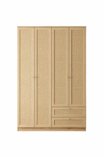 Meyloren Garderob 137x210 cm - Beige - Förvaring - Klädförvaring - Garderob & garderobssystem - Klädskåp & fristående garderob