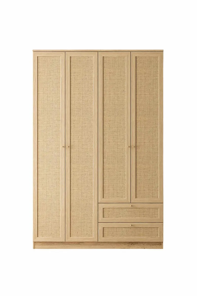 Meyloren Garderob 137x210 cm - Beige - Förvaring - Klädförvaring - Garderob & garderobssystem - Klädskåp & fristående garderob