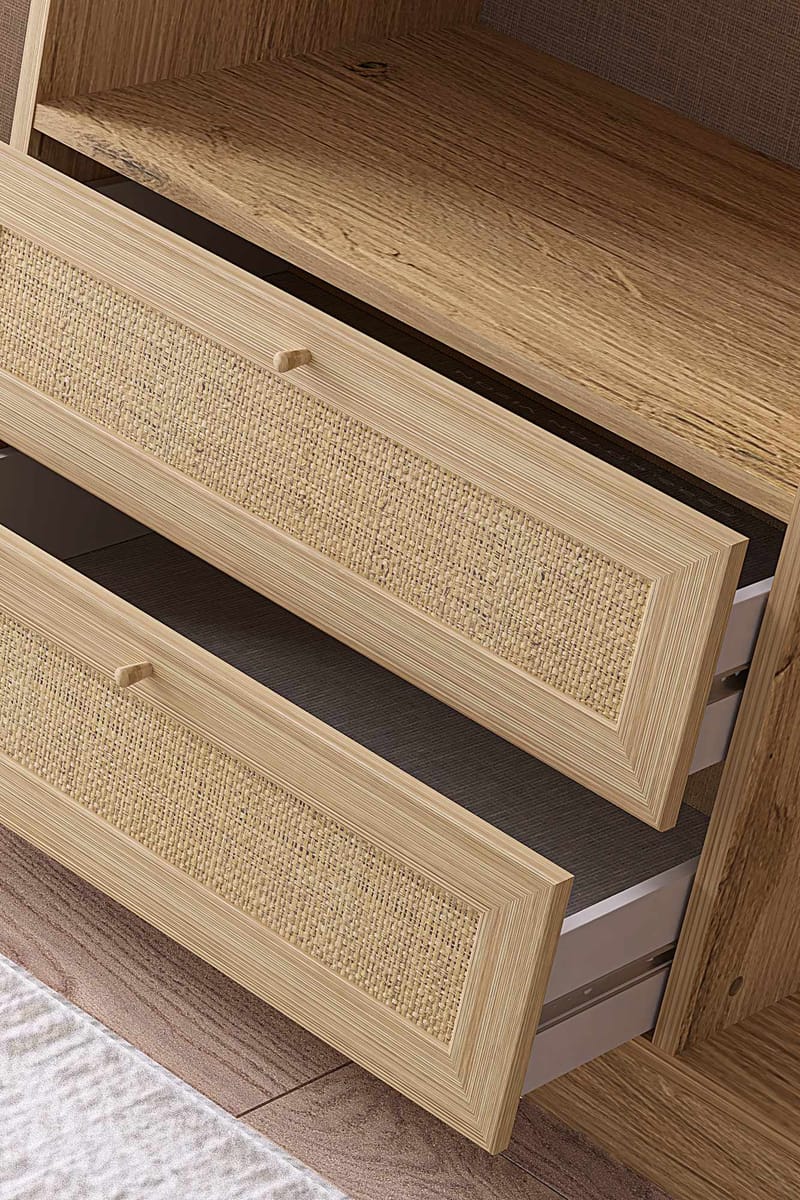 Meyloren Garderob 137x210 cm - Beige - Förvaring - Klädförvaring - Garderob & garderobssystem - Klädskåp & fristående garderob