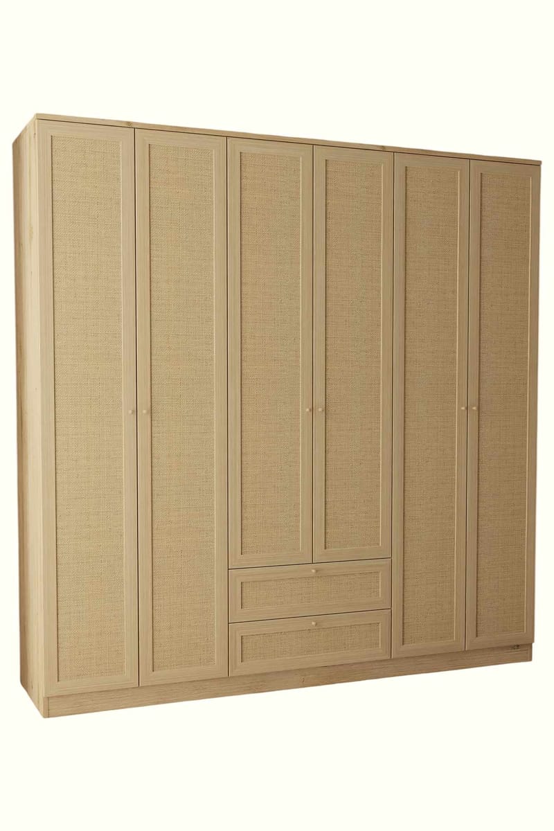 Meyloren Garderob 206x210 cm - Beige - Förvaring - Klädförvaring - Garderob & garderobssystem - Klädskåp & fristående garderob