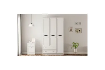 Meyra Garderob 105x210 cm - Matt Vit - Förvaring - Klädförvaring - Garderob & garderobssystem
