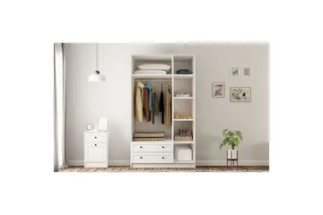 Meyra Garderob 105x210 cm - Matt Vit - Förvaring - Klädförvaring - Garderob & garderobssystem