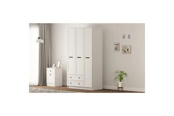 Meyra Garderob 105x210 cm - Matt Vit - Förvaring - Klädförvaring - Garderob & garderobssystem