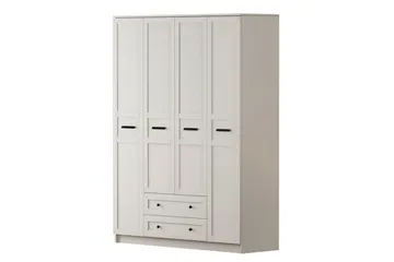 Meyra Garderob 140x184 cm - Matt Vit - Förvaring - Klädförvaring - Garderob & garderobssystem