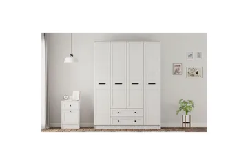 Meyra Garderob 140x184 cm - Matt Vit - Förvaring - Klädförvaring - Garderob & garderobssystem