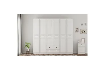 Meyra Garderob 210x210 cm - Matt Vit - Förvaring - Klädförvaring - Garderob & garderobssystem