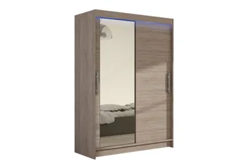 Miami Garderob 120x58x200 cm - Beige/Grå - Förvaring - Klädförvaring - Garderob & garderobssystem