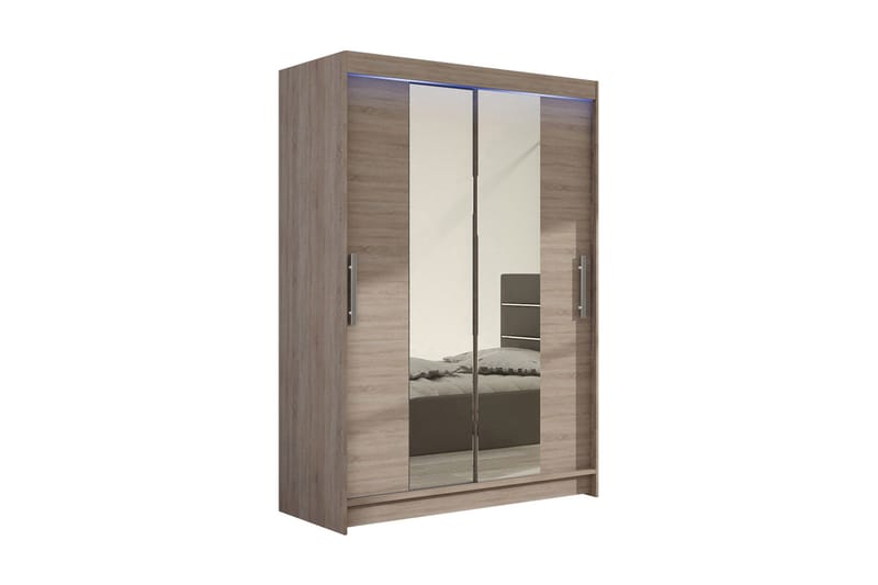 Miami Garderob 120x58x200 cm - Beige/Grå - Förvaring - Klädförvaring - Garderob & garderobssystem