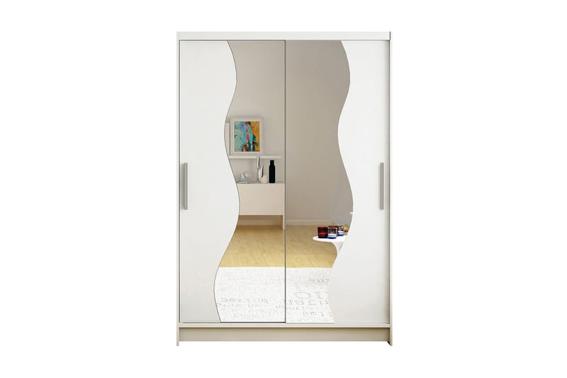 Miami Garderob 120x58x200 cm - Vit - Förvaring - Klädförvaring - Garderob & garderobssystem