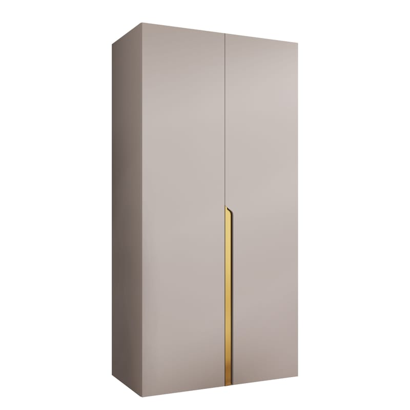 Milias Garderob 100x202 cm, beige, guld