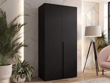 Milias Garderob 100x202 cm - svart - Förvaring - Klädförvaring - Garderob & garderobssystem - Klädskåp & fristående garderob