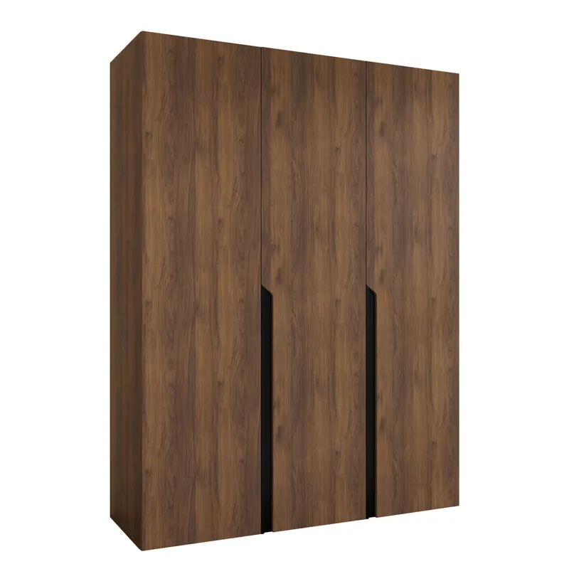 Milias Garderob 150x202 cm, Brun/svart