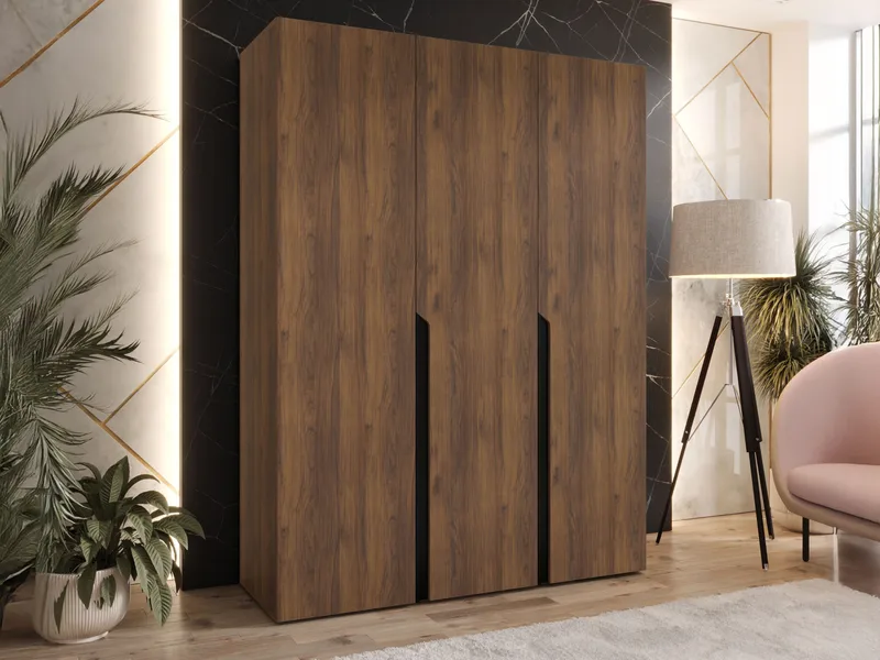 Milias Garderob 150x202 cm - Brun/svart - Förvaring - Klädförvaring - Garderob & garderobssystem - Klädskåp & fristående garderob