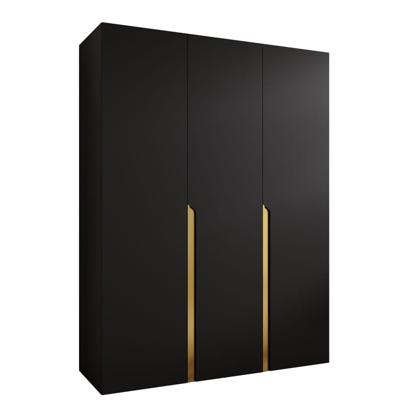 Milias Garderob 150x202 cm, svart, guld
