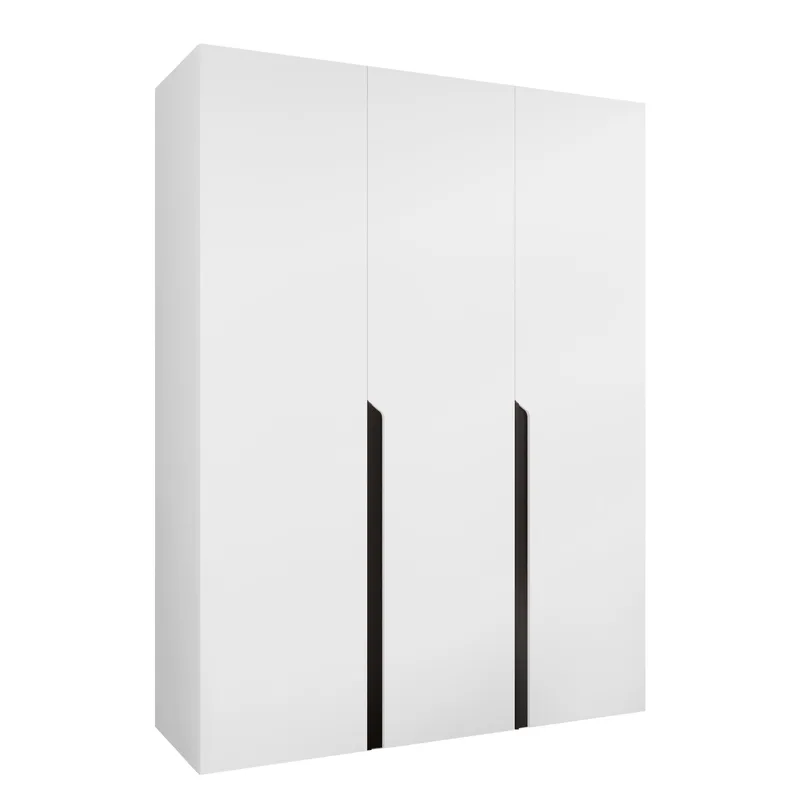 Milias Garderob 150x202 cm - vit, svart - Förvaring - Klädförvaring - Garderob & garderobssystem - Klädskåp & fristående garderob