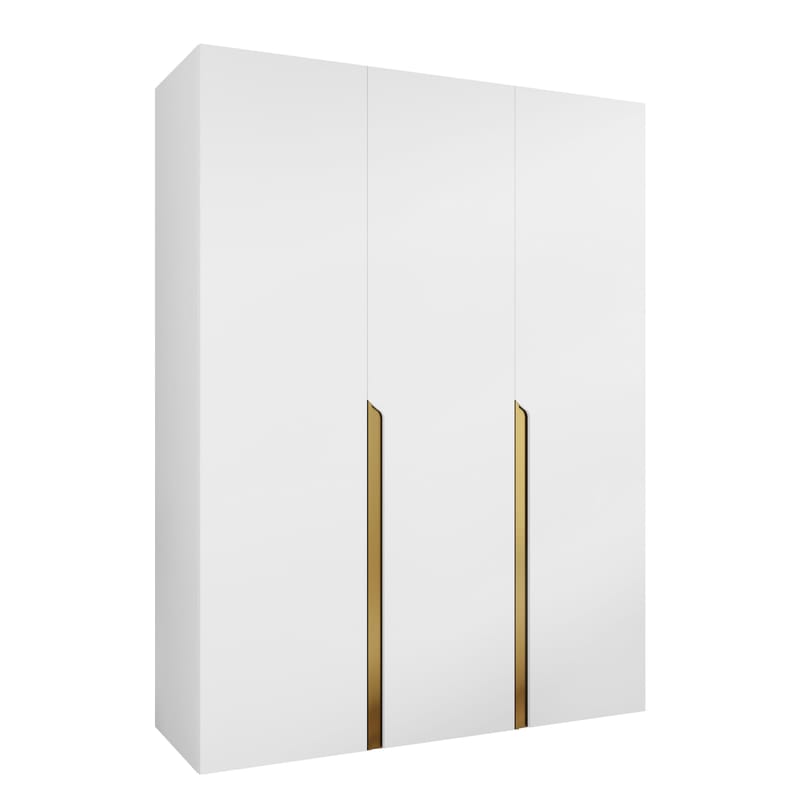 Milias Garderob 150x202 cm, vit/guld