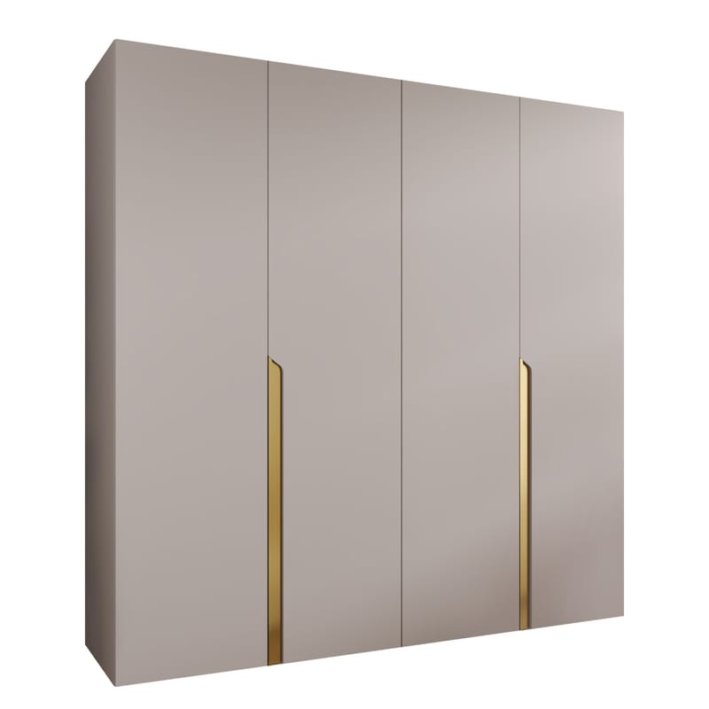 Milias Garderob 200x202 cm, beige, guld