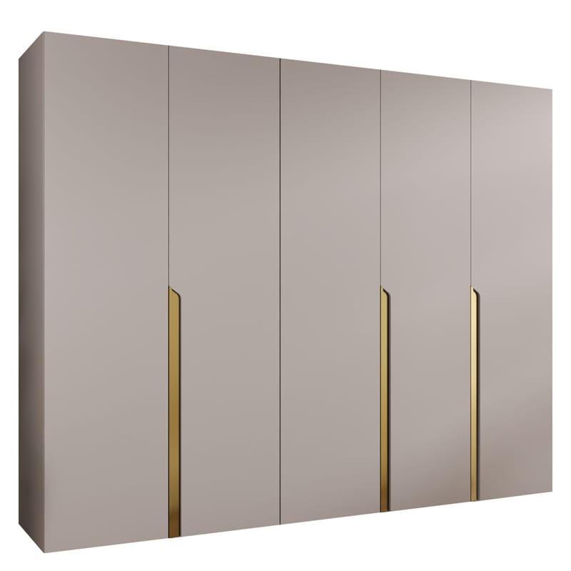 Milias Garderob 250x202 cm, guld, beige