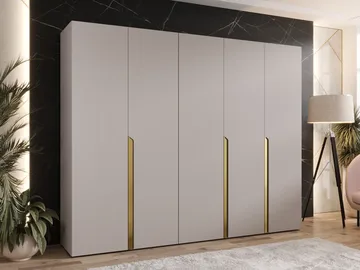 Milias Garderob 250x202 cm - guld/beige - Förvaring - Klädförvaring - Garderob & garderobssystem - Klädskåp & fristående garderob