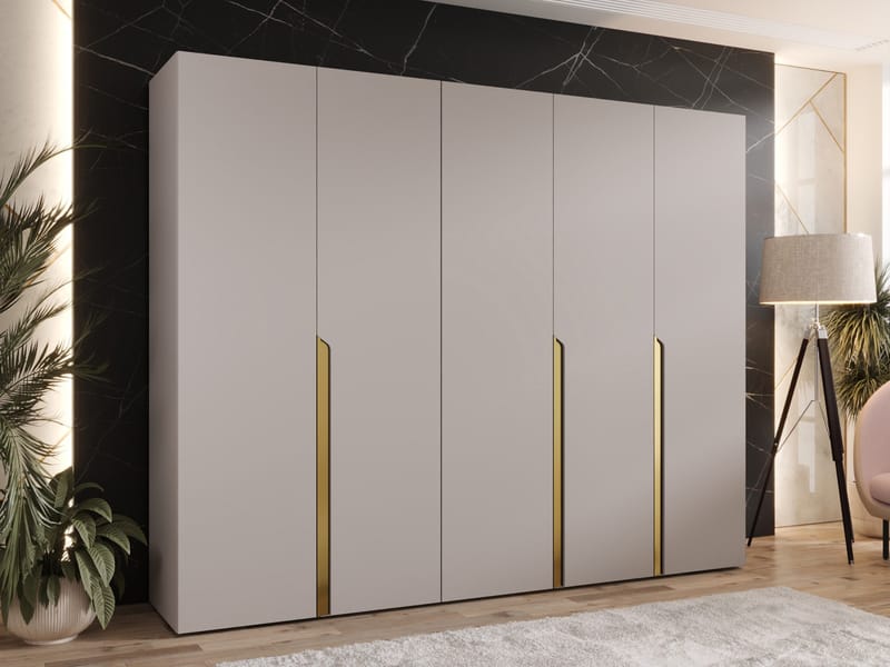 Milias Garderob 250x202 cm - guld/beige - Förvaring - Klädförvaring - Garderob & garderobssystem - Klädskåp & fristående garderob