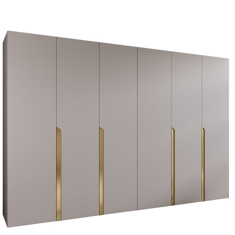 Milias Garderob 300x202 cm, beige/guld