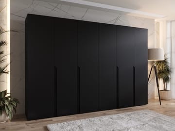 Milias Garderob 300x202 cm - svart - Förvaring - Klädförvaring - Garderob & garderobssystem - Klädskåp & fristående garderob