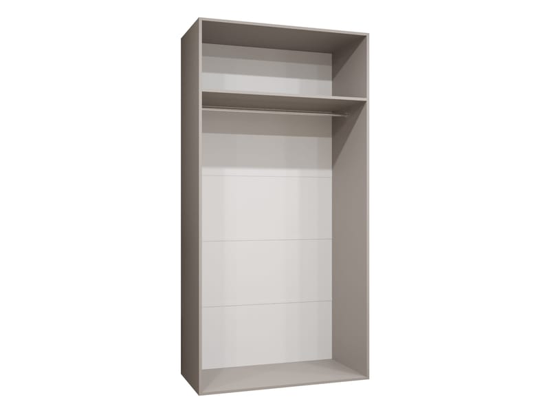 Milias Garderob med spegel 100x202 cm - Brun/svart - Förvaring - Klädförvaring - Garderob & garderobssystem